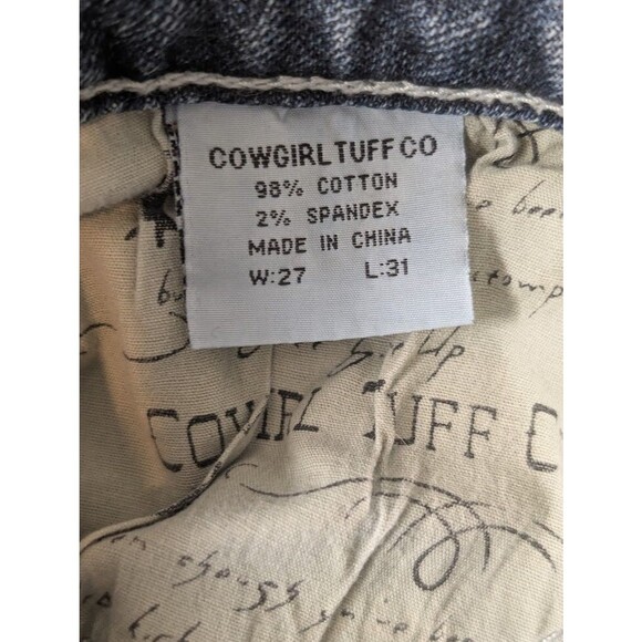 Cowgirl Tuff Jeans Don't Fence Me In Pearls Womens 27/31 Medium Wash Blue Denim - Picture 11 of 11